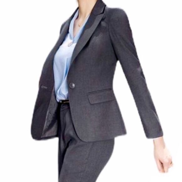 Max Studio Gray Button Blazer - Picture 1 of 8